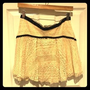 Free People Crochet Lace Flounce Skirt